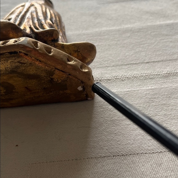 Vintage Ornate Gold Gilded Wall Sconce Ceramic Display Shelf - Picture 7 of 7